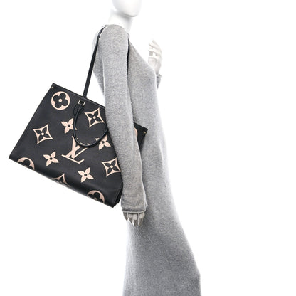Louis Vuitton Empreinte Monogram Giant Onthego GM Black Beige 2 of 9