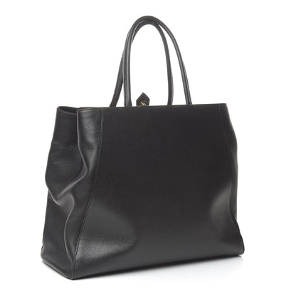 Fendi Vitello Elite Large 2Jours Tote Black 3 of 13