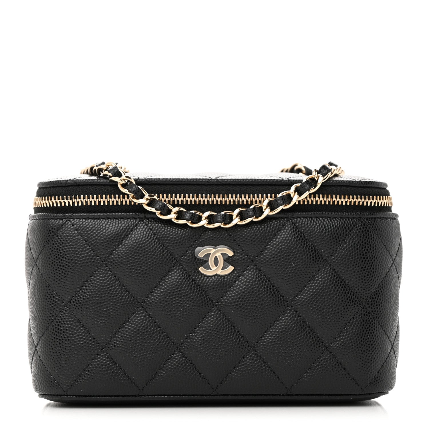 Chanel Caviar Quilted Small Vanity Case With Chain Black 1 of 12