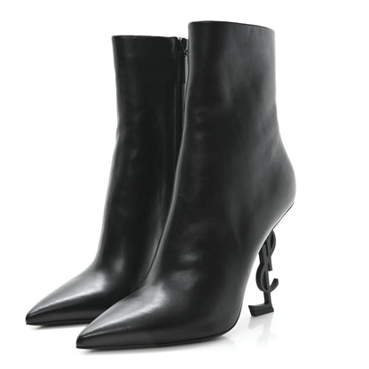 Saint Laurent Calfskin Opyum Ankle Boots 40 Black 4 of 10