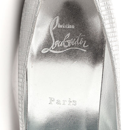 Christian Louboutin Metallic Nappa Grid Embossed So Kate 100 Pumps 39 Silver 7 of 8