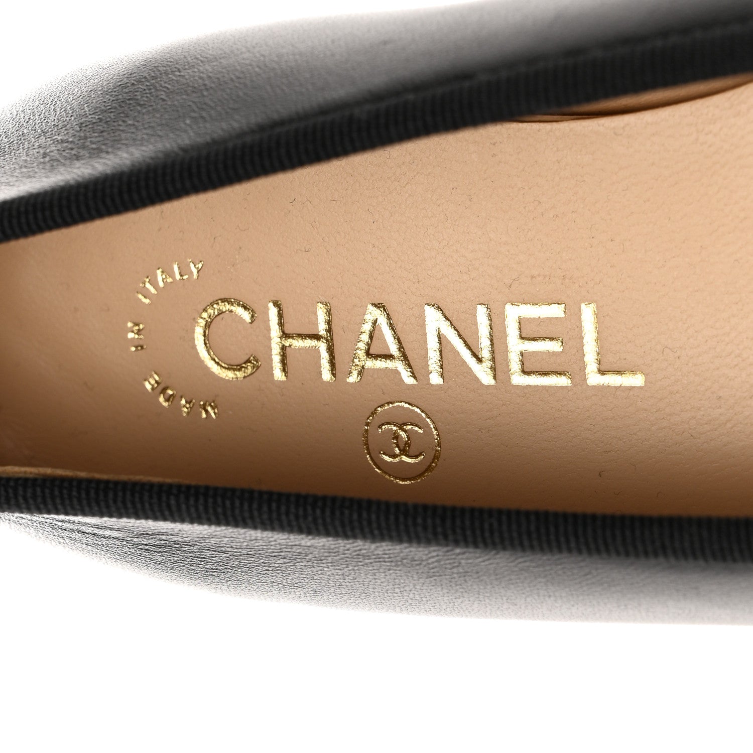 Chanel Lambskin Patent Cap Toe Ballerina Flats 37.5 Black 7 of 9