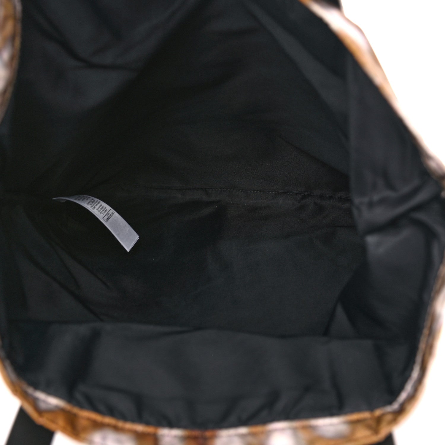 Burberry Nylon Deer Print Flat Tote Bag Black Brown 5 of 9