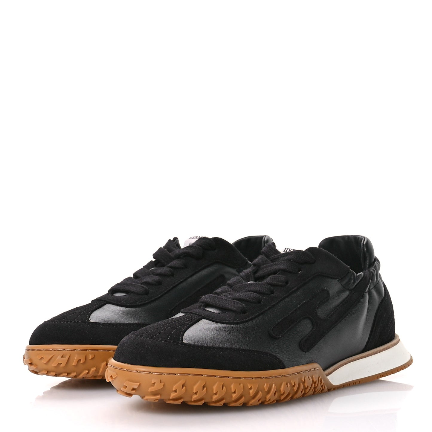 Nappa Suede Goatskin Jet Sneakers 36 Black