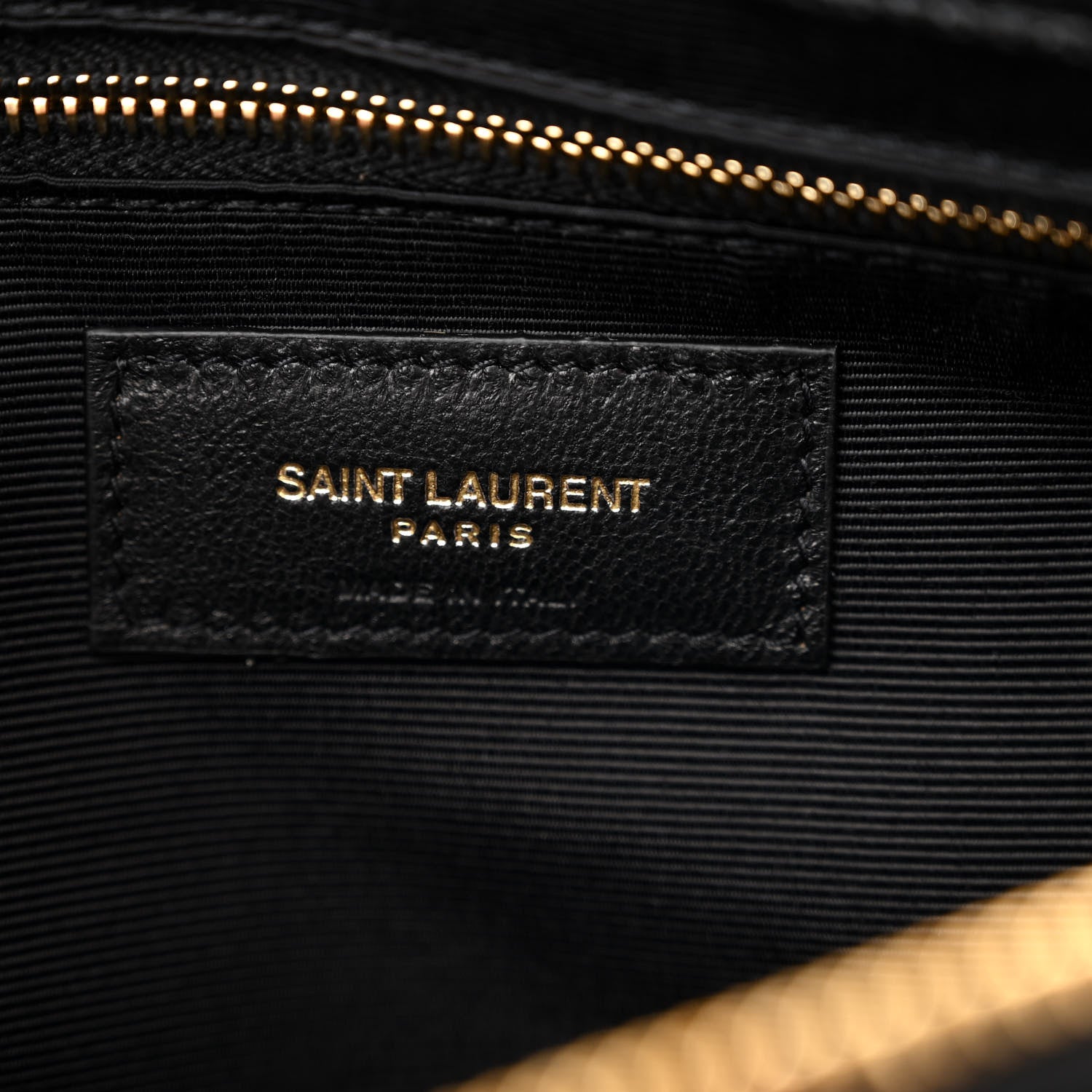 Saint Laurent Grain de Poudre Calfskin Y Quilted Monogram Medium Loulou Chain Satchel Black 6 of 11