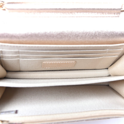 Chanel Metallic Lambskin Quilted Mini Wallet On Chain WOC Gold 5 of 10