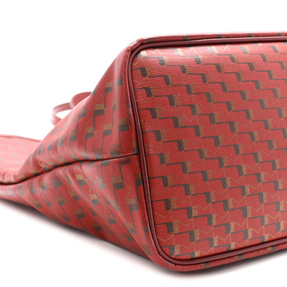 Moynat Grained Calfskin Canvas 1920 Oh! Tote Ruban GM Madder Bronze 8 of 9