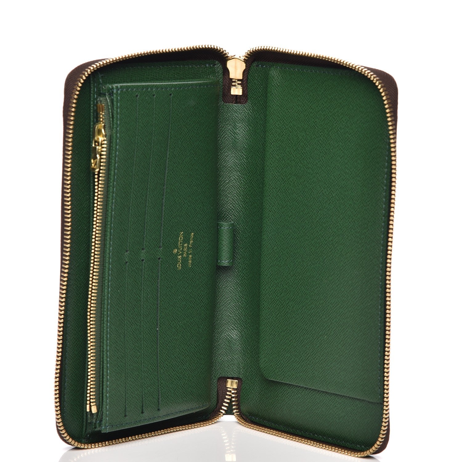 Louis Vuitton Monogram Groom Zippy Organizer Wallet Green 5 of 7