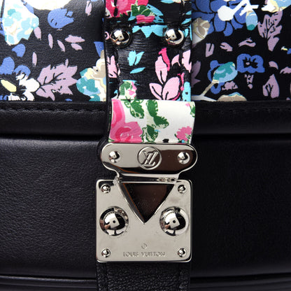 Louis Vuitton Calfskin Floral Print Petite Boite Chapeau Black 4 of 4