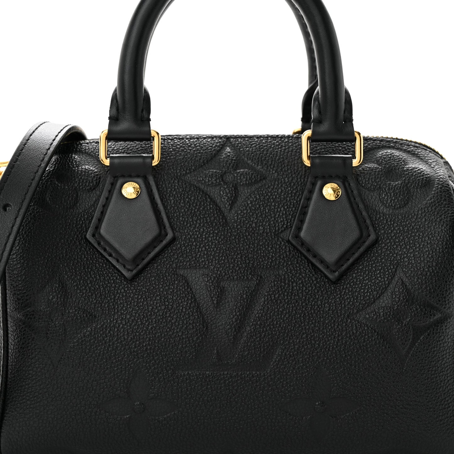 LOUIS VUITTON Empreinte Monogram Giant Speedy Bandouliere 20 Black