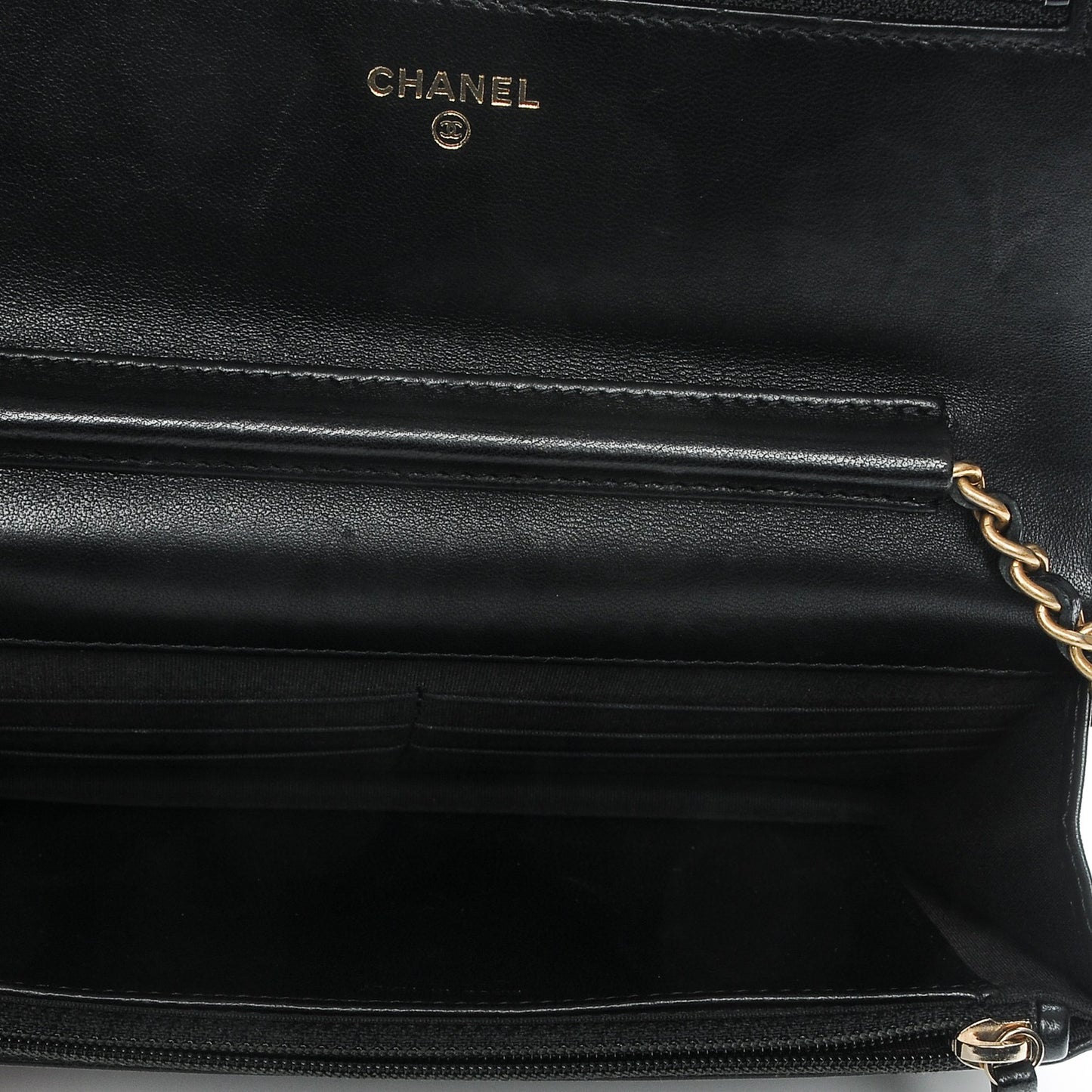 Lambskin Quilted Boy Wallet On Chain WOC Black