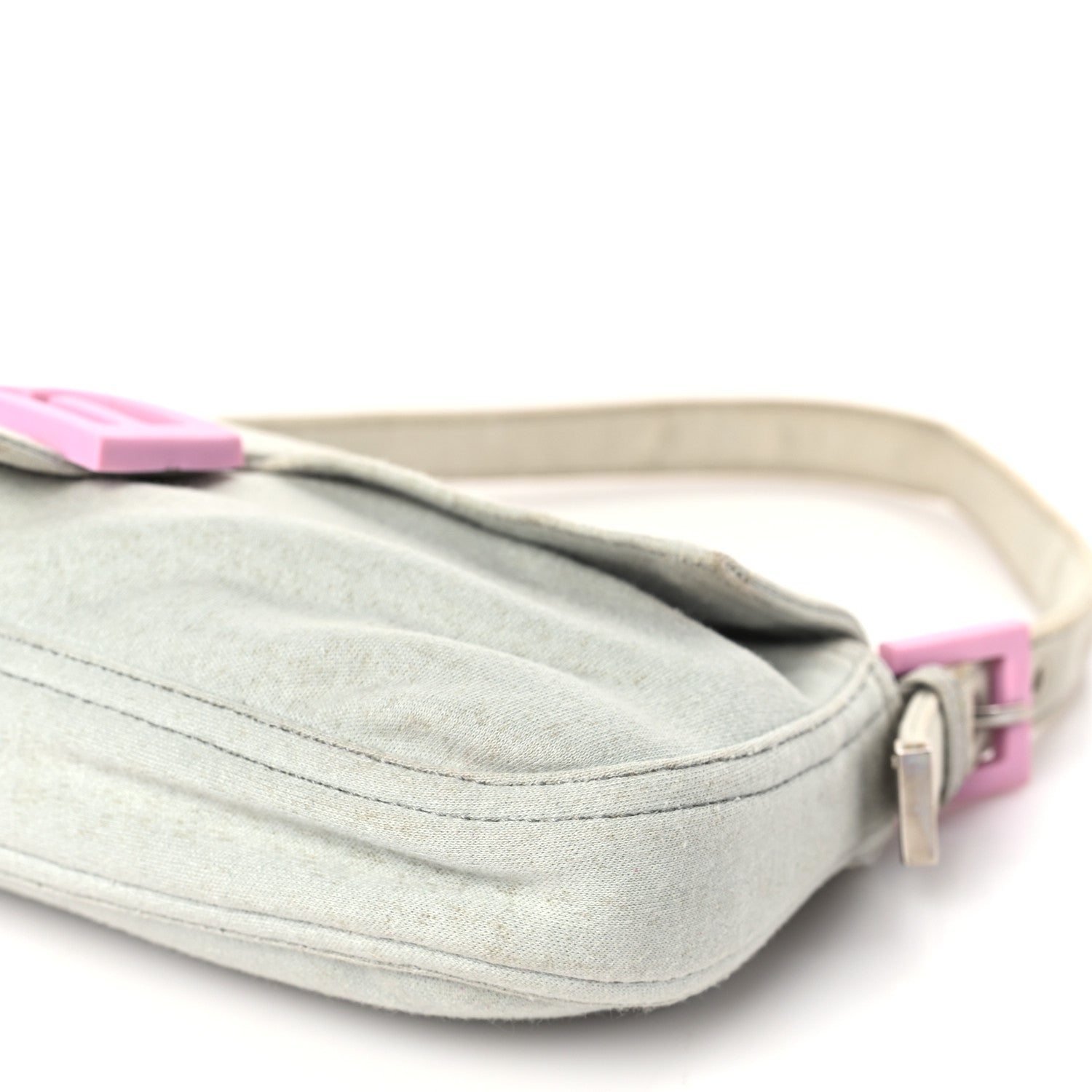 Fendi Jersey Baguette Light Blue Pink 9 of 16