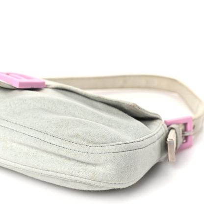 Fendi Jersey Baguette Light Blue Pink 9 of 16
