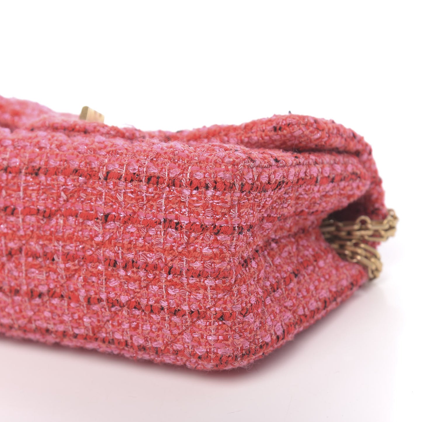 Tweed Quilted Mini 2.55 Reissue Flap Red Ecru Black