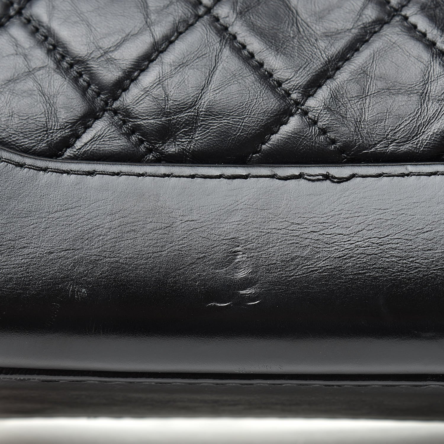 Chanel Aged Calfskin Quilted Small Gabrielle Hobo Black 13 of 13