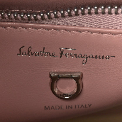 Salvatore Ferragamo Smooth Calfskin Wicker Small Boxyz Antique Rose 5 of 7