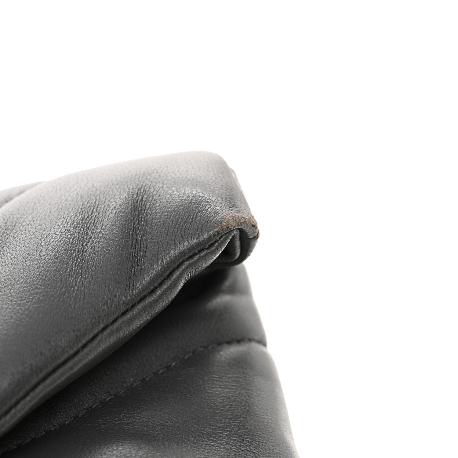 Saint Laurent Lambskin Quilted Toy Loulou Puffer Monogram Chain Satchel Storm 12 of 12
