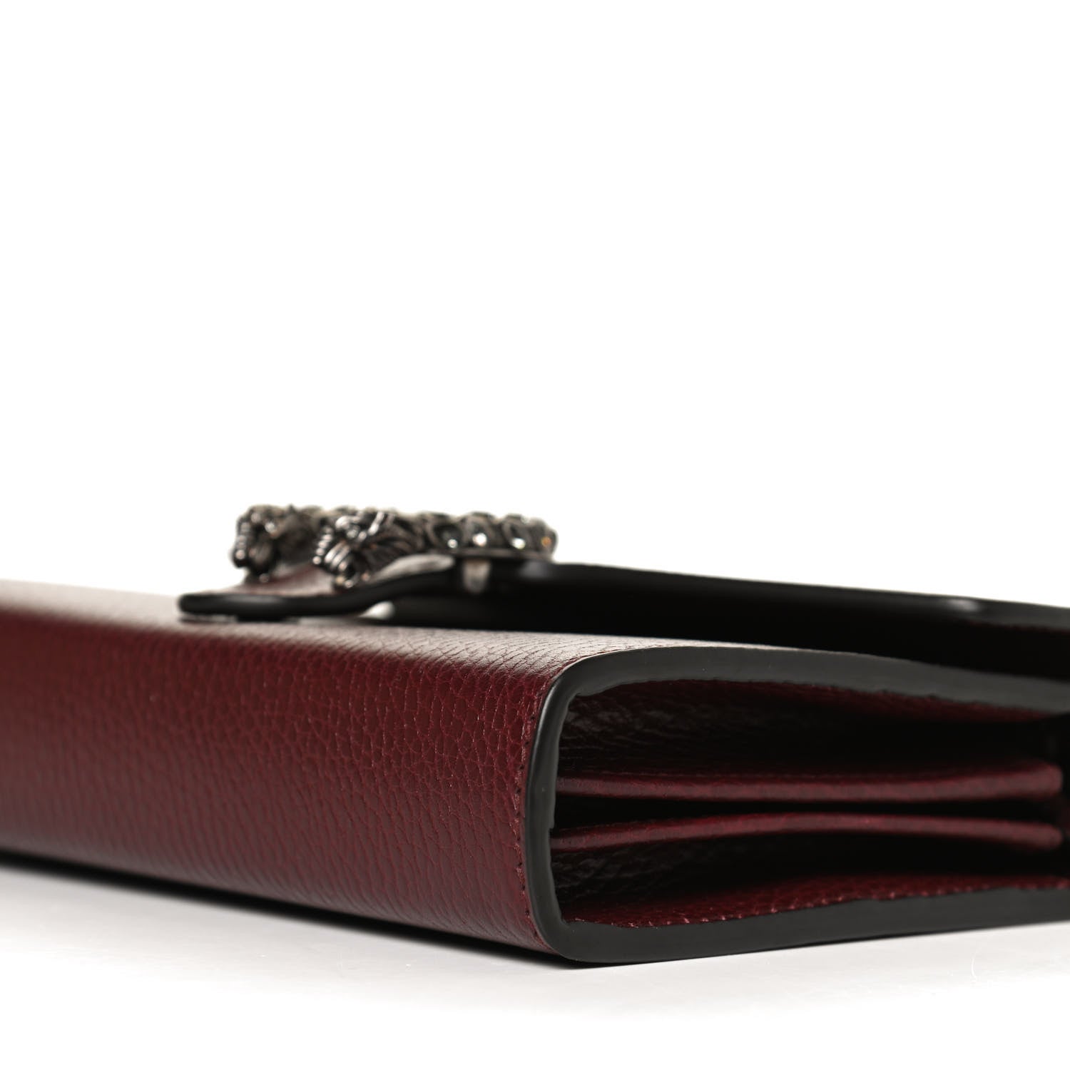 Gucci Dollar Calfskin Crystal Mini Dionysus Chain Wallet Vintage Bordeaux 9 of 10