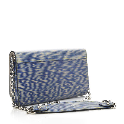 Louis Vuitton Epi Twist Chain Wallet Denim Light 3 of 10