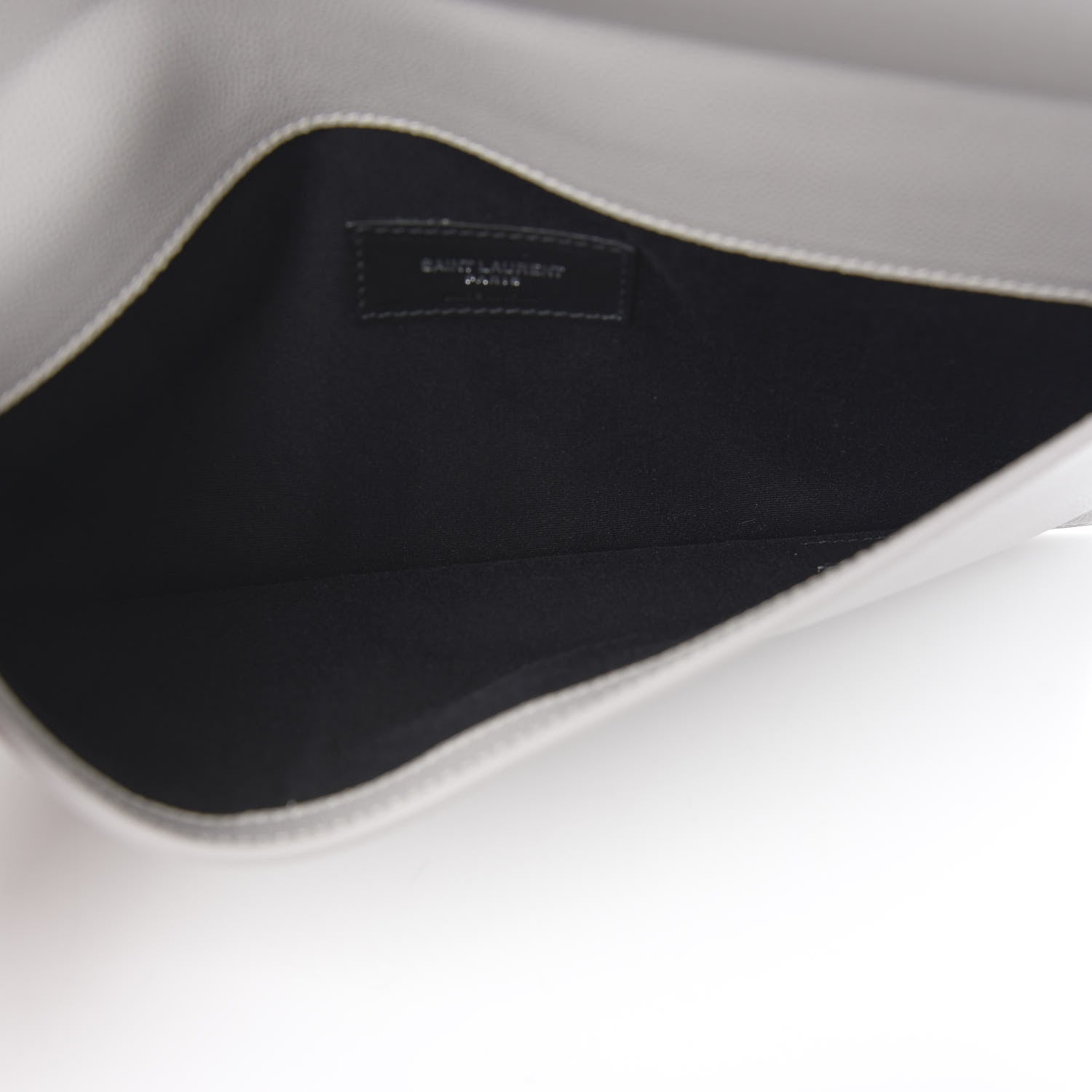 Saint Laurent Grain De Poudre Uptown Pouch Granite 4 of 7