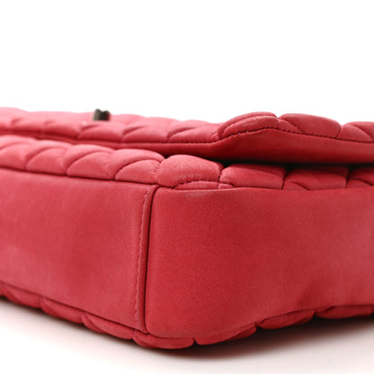 Chanel Iridescent Calfskin Small New Bubble Quilt Flap Fuchsia 8 of 8
