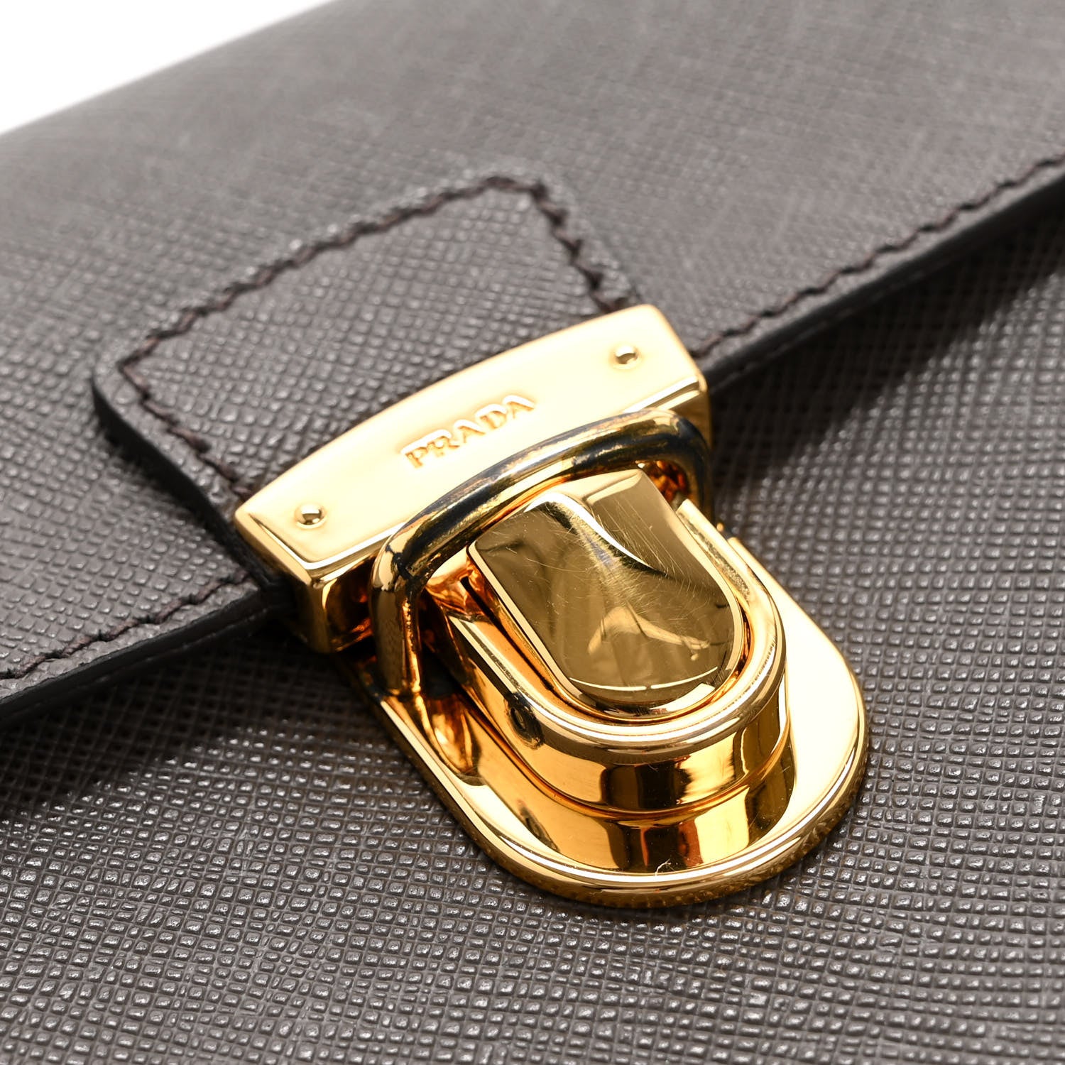 Prada Saffiano Clutch Pouch Grey 9 of 14