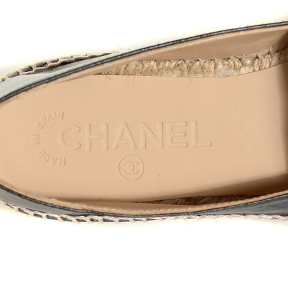Chanel Lambskin CC Espadrilles 37 Black 9 of 10