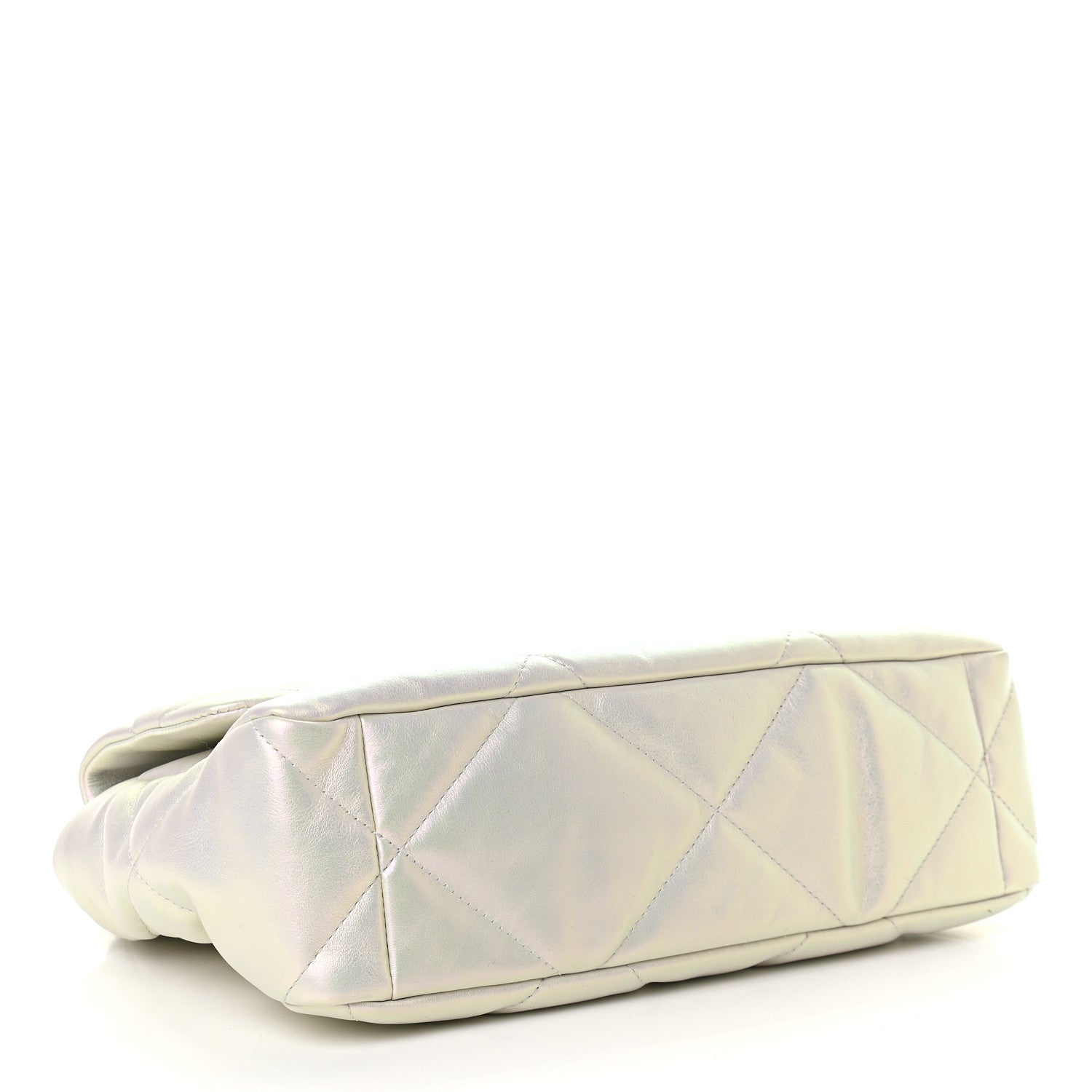 Chanel Iridescent Calfskin Quilted Large Chanel 19 Flap White 4 of 9