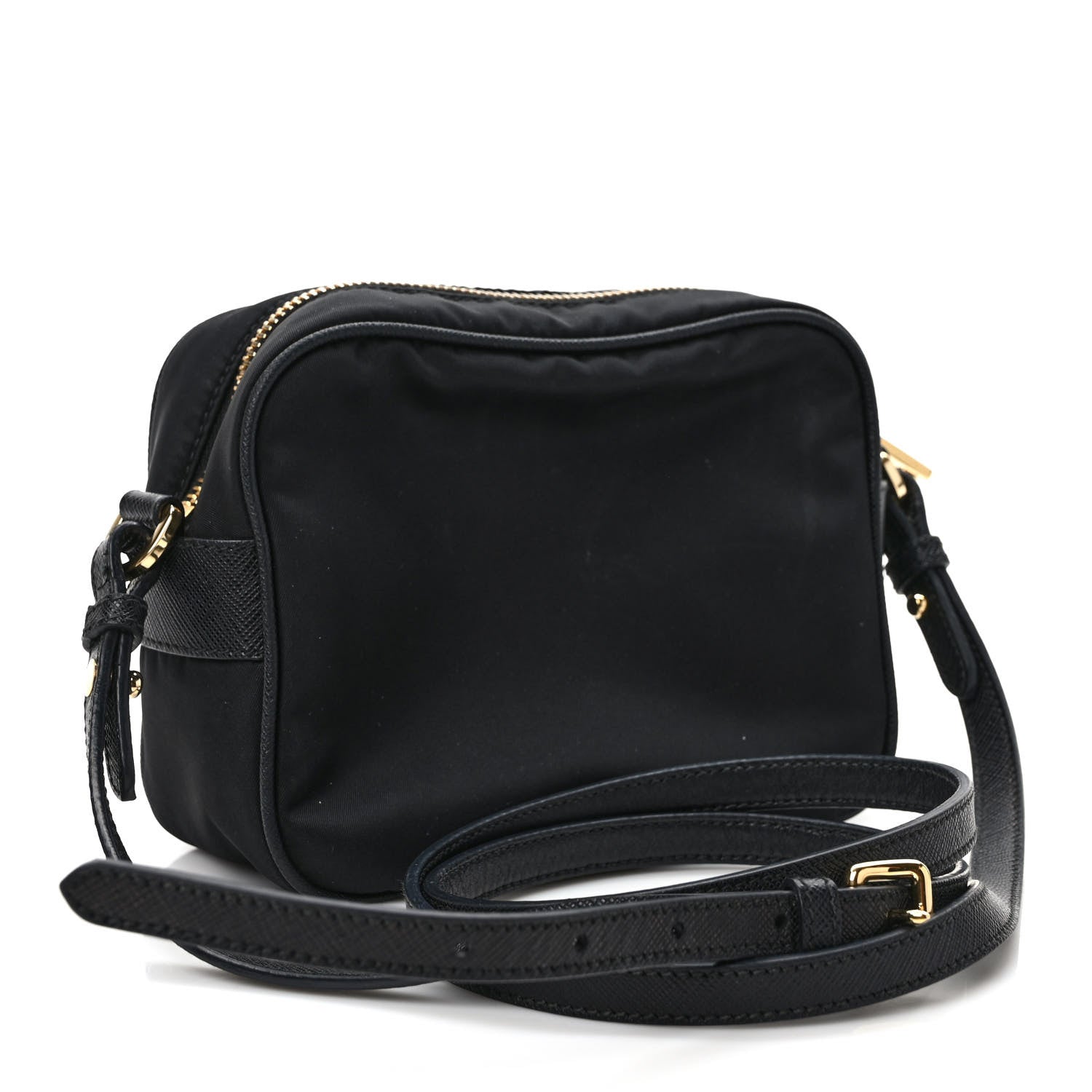 Prada Nylon Saffiano Double Zip Camera Bag Black 3 of 8
