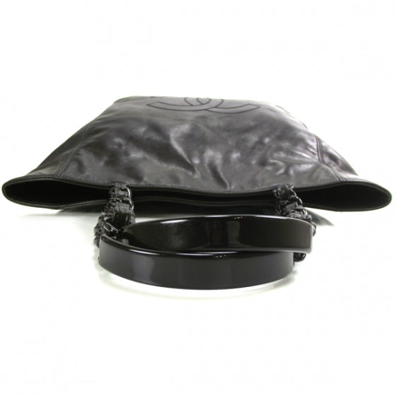 Chanel Lambskin Large CC Stitched Tote Black 6 of 12
