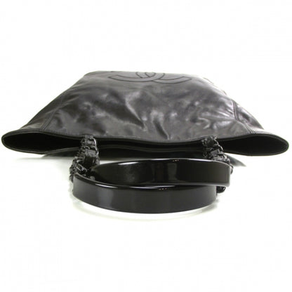 Chanel Lambskin Large CC Stitched Tote Black 6 of 12
