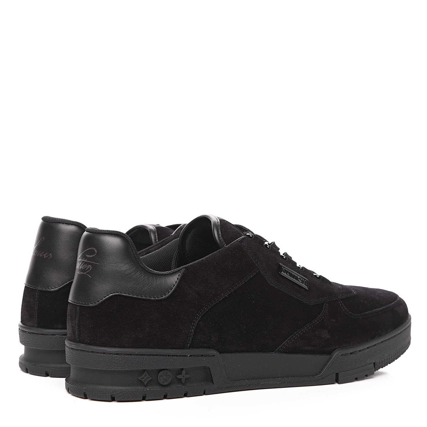 Suede Uniform Sneakers 9.5 Black