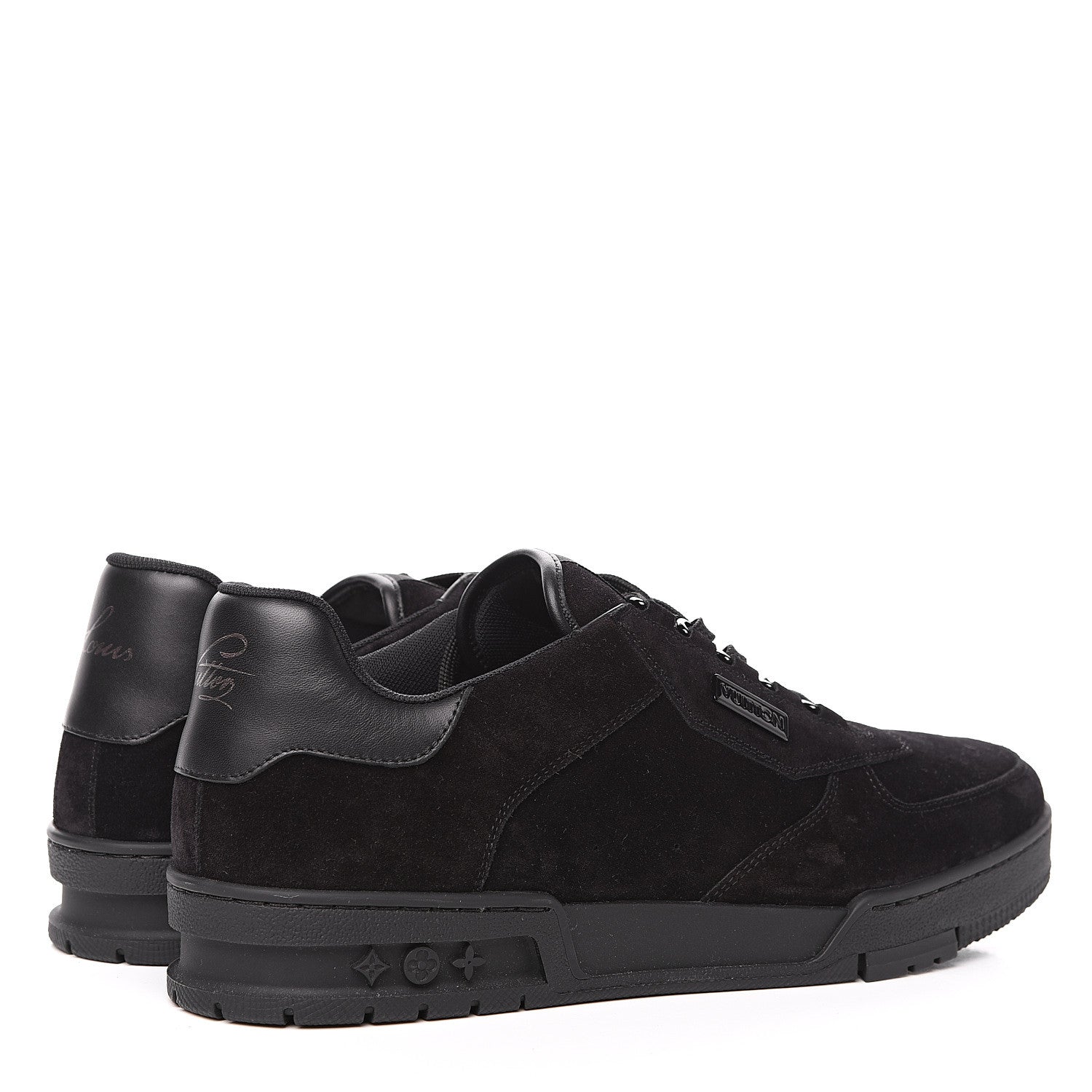 Louis Vuitton Suede Uniform Sneakers 9.5 Black 4 of 8