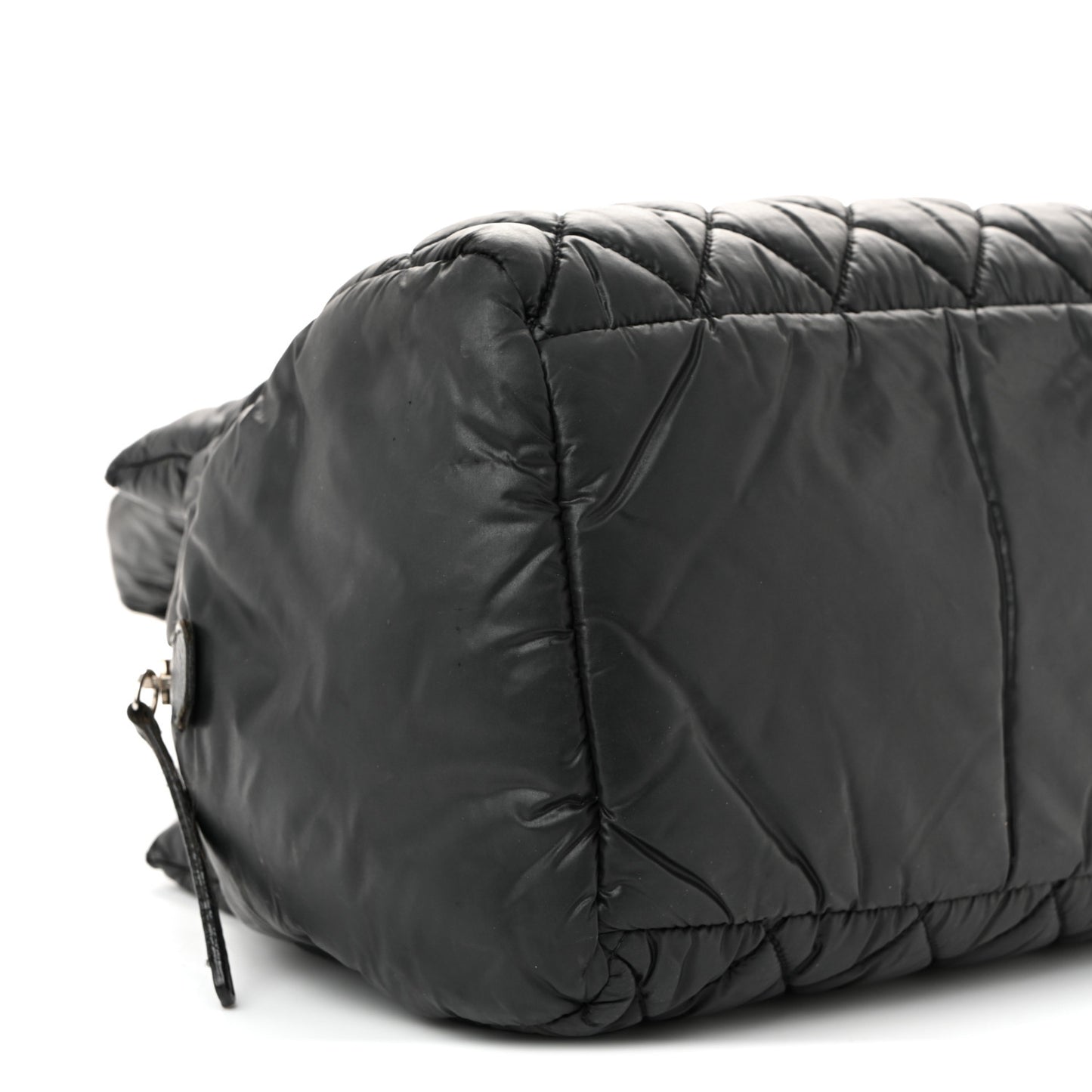 Nylon Coco Cocoon Zipped Tote Black