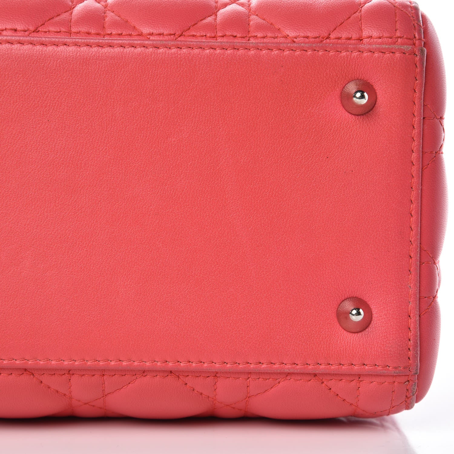 Christian Dior Lambskin Cannage Medium Lady Dior Pink 11 of 17