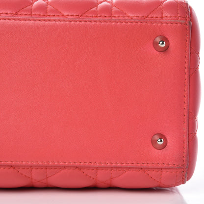 Christian Dior Lambskin Cannage Medium Lady Dior Pink 11 of 17