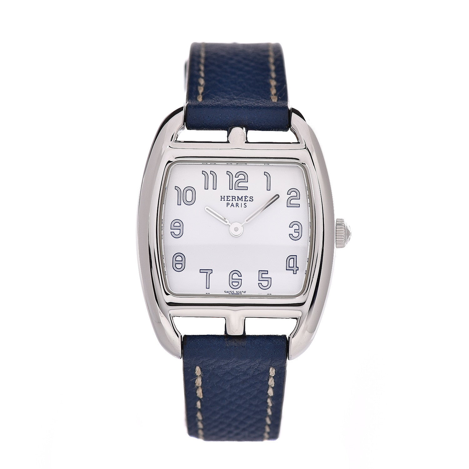 Hermes Stainless Steel Epsom 26mm Cape Cod Tonneau Quartz Watch Malta 1 of 8