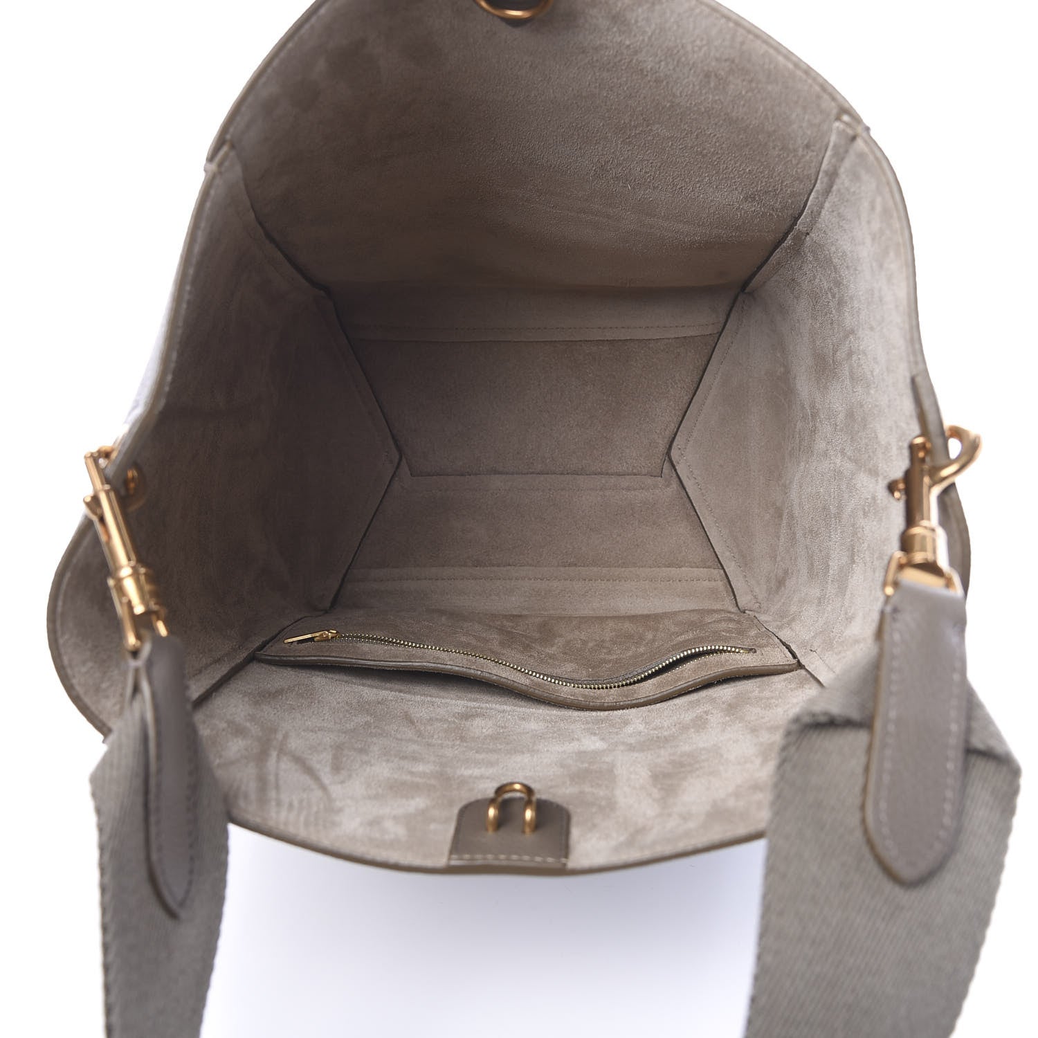 Celine Soft Grained Calfskin Sangle Bucket Bag Taupe 4 of 11