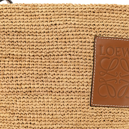 Loewe Calfskin Raffia Paulas Ibiza Pochette Bag Natural Tan 8 of 10