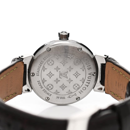 Louis Vuitton Stainless Steel Vernis Diamond 28mm Tambour Quartz Watch Amarante 4 of 4