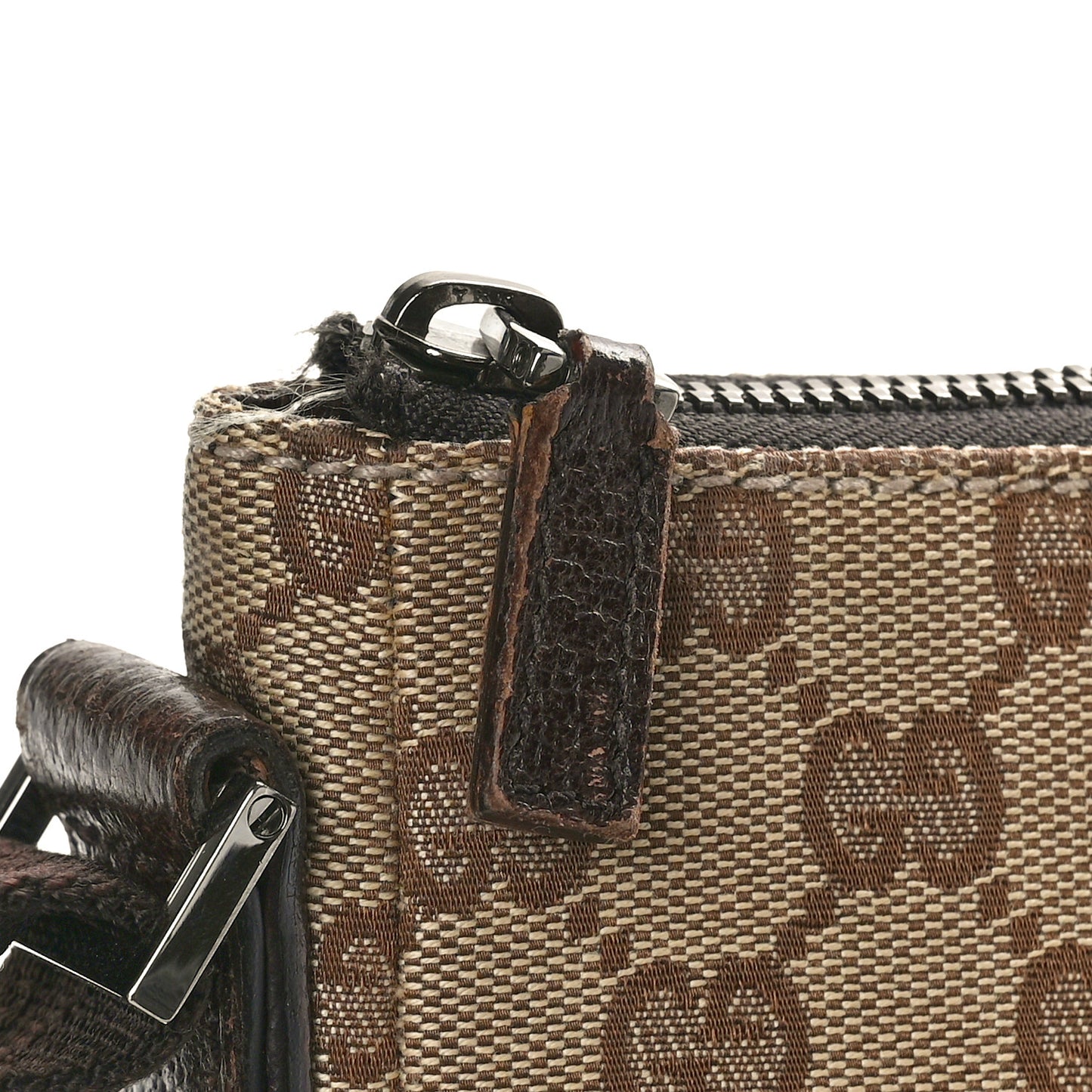 Monogram Flat Messenger Bag Ebony