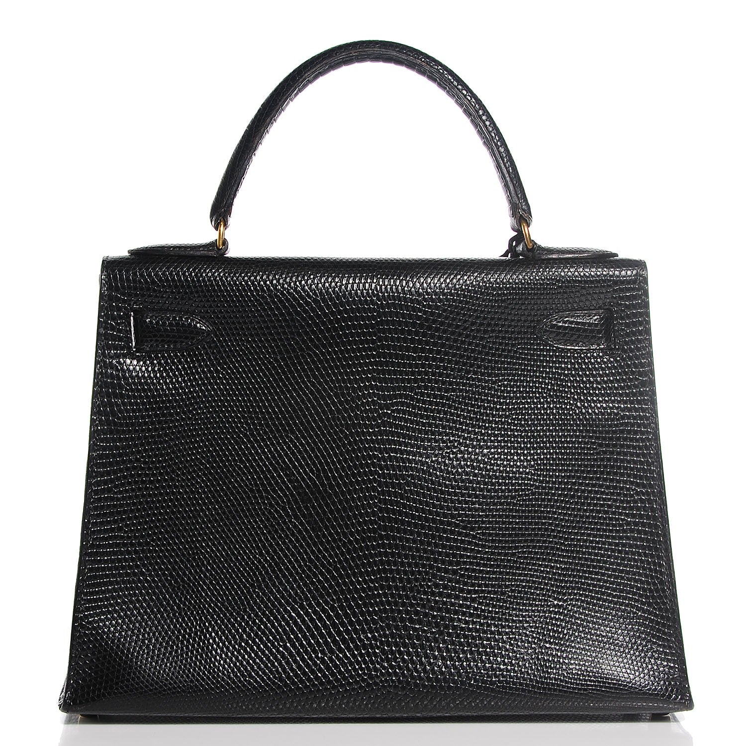 Hermes Lizard Kelly Sellier 28 Black 4 of 26