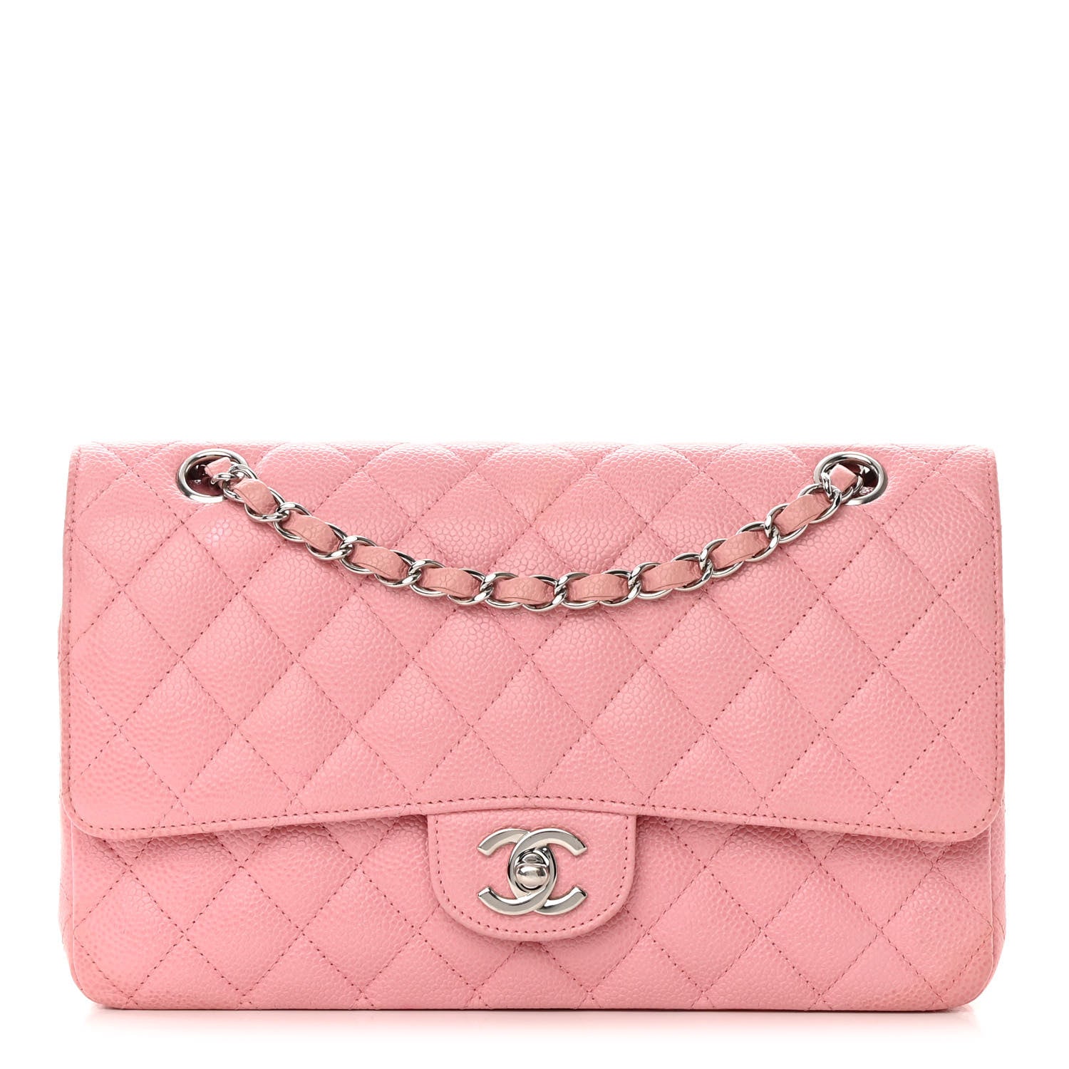 Chanel Caviar Quilted Medium Double Flap Light Pink 1 of 15
