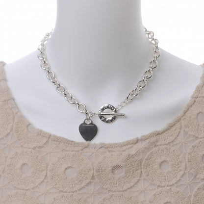 Tiffany Sterling Silver Heart Tag Toggle Necklace 2 of 5