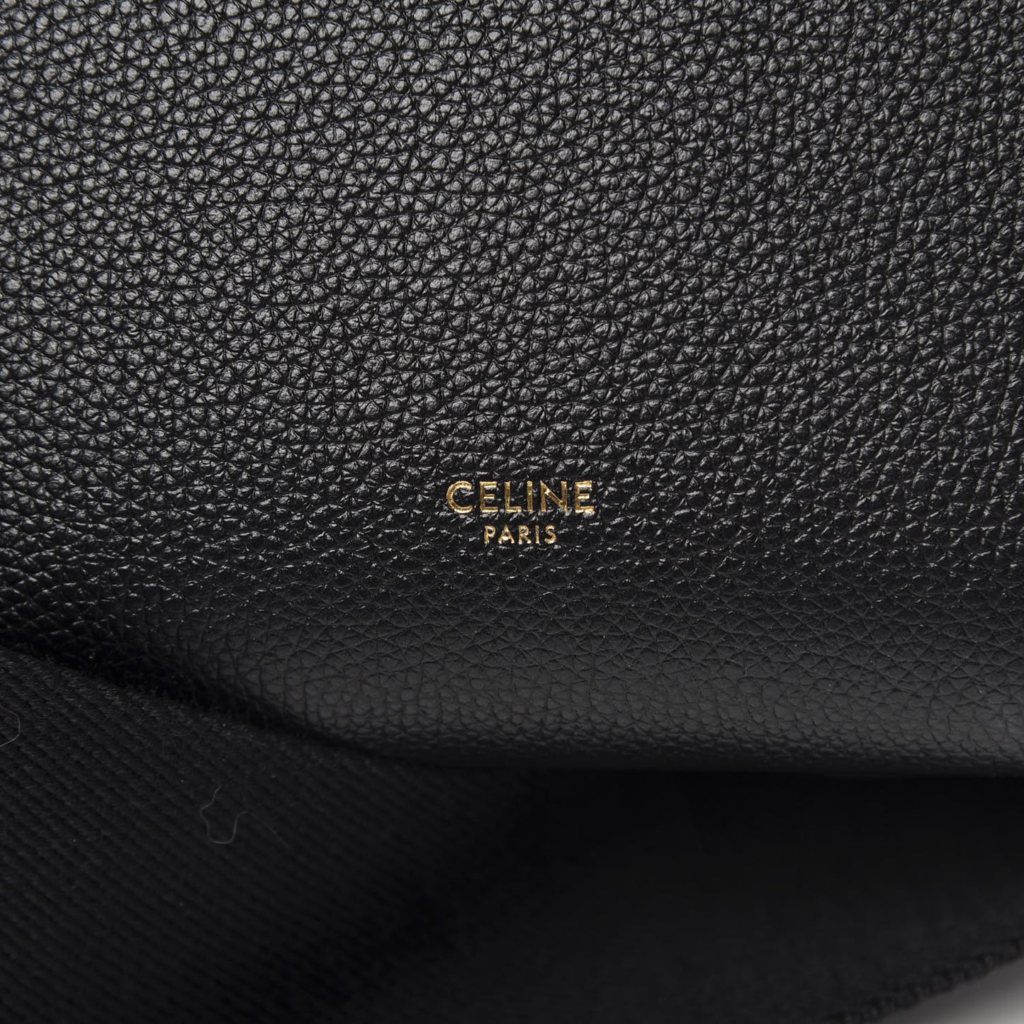 Soft Grained Calfskin Small Sangle Bucket Bag Black