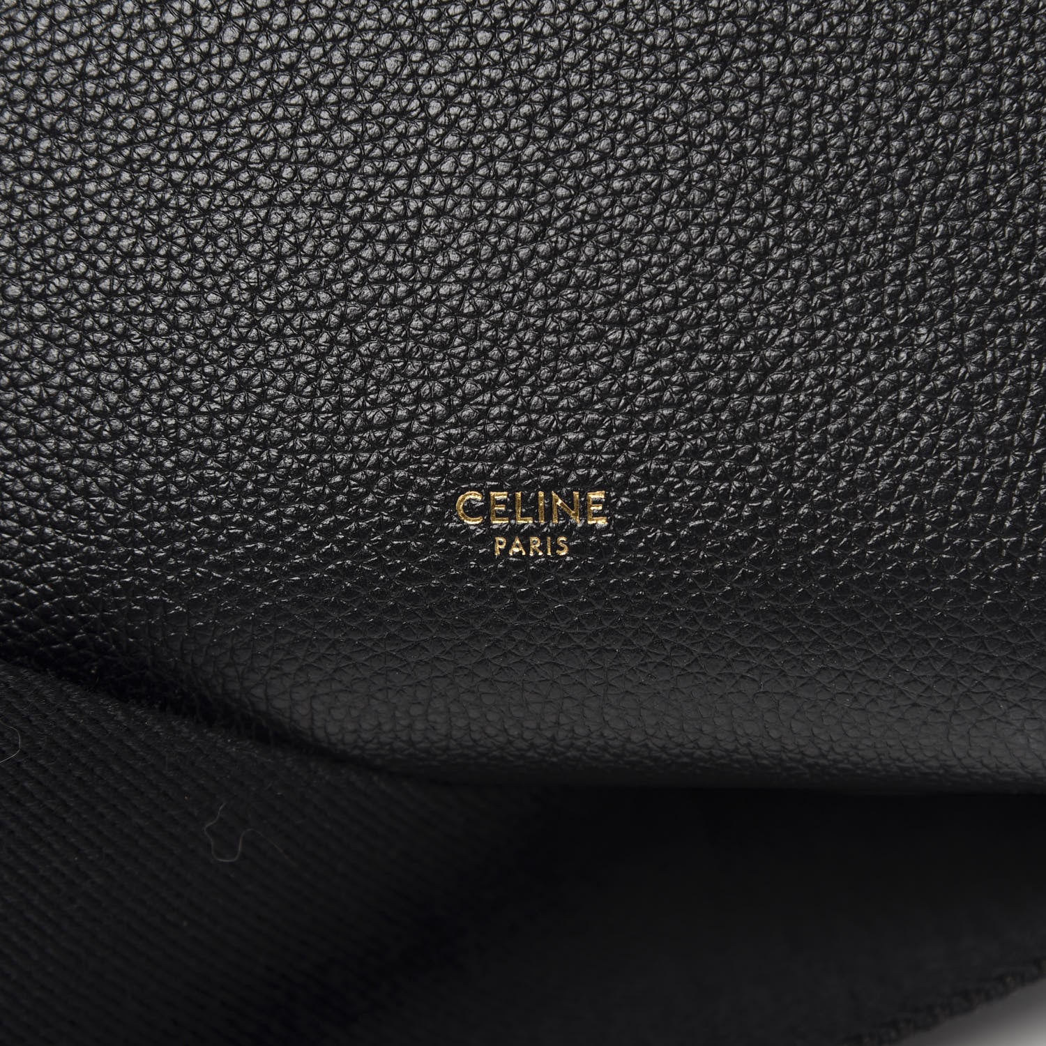 Celine Soft Grained Calfskin Small Sangle Bucket Bag Black 6 of 10