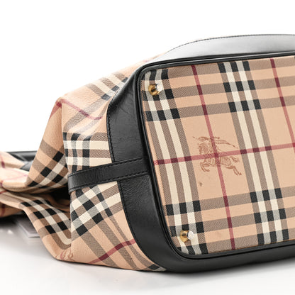 Burberry Haymarket Check Medium Golderton Tote Black 8 of 12