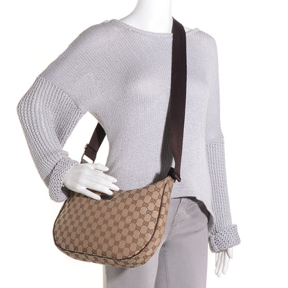 Gucci Monogram Medium Half Moon Hobo Dark Brown 2 of 8