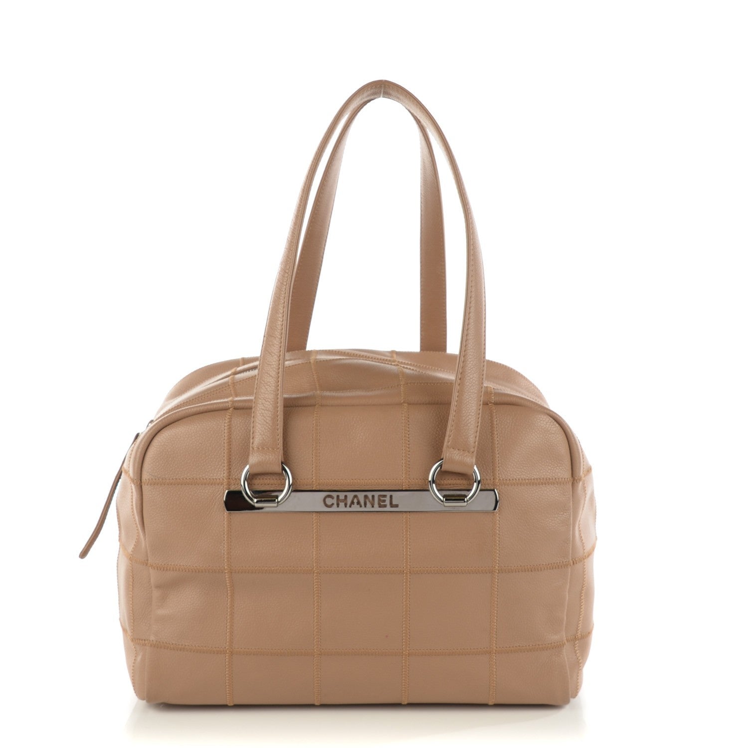 Chanel Caviar Square Stitched Tote Beige 1 of 9