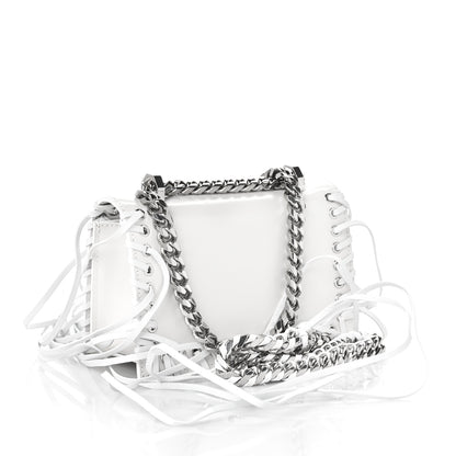 Alexander McQueen Calfskin Woven Fringe Mini Jeweled Satchel White 3 of 9